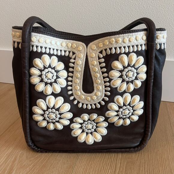 Vintage Lockheart Brighton Embellished Leather Handbag - Picture 9 of 14